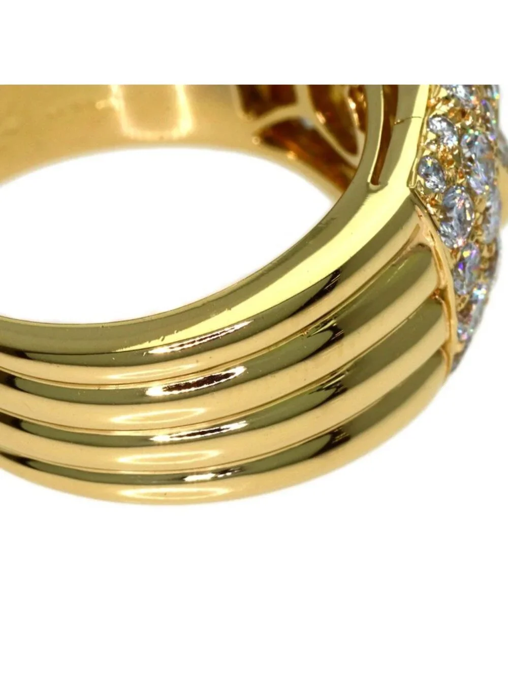 Bvlgari Vintage Diamond Ring 18K Yellow Gold